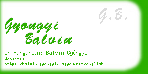 gyongyi balvin business card
