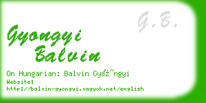 gyongyi balvin business card